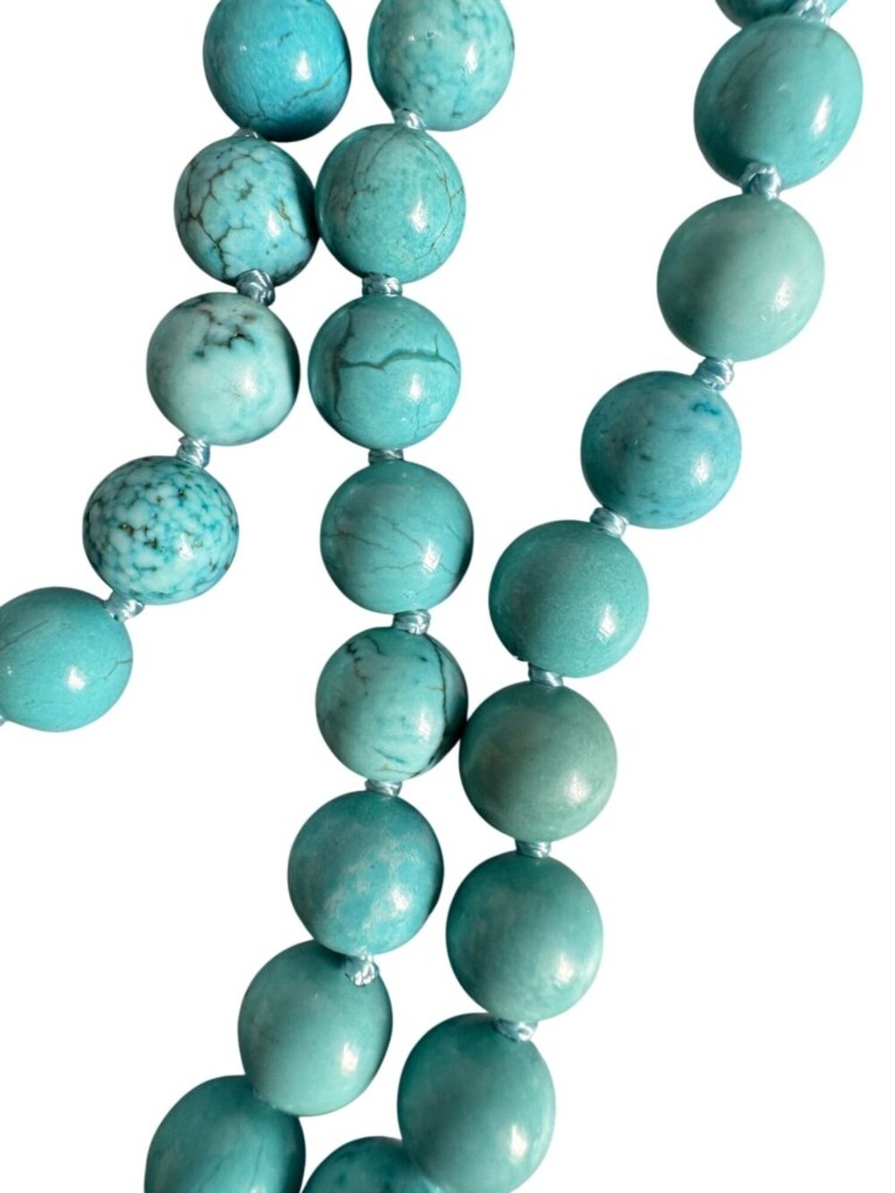 Carolyn Pollack Hand Knotted Turquoise 80" Infinity Wrap Necklace - Picture 7 of 9
